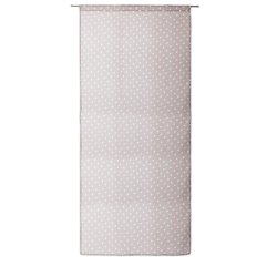 Vitrage 90 x 210 cm à Passe Tringle Motif Pois Imprimé Taupe