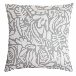 Housse de Coussin 40 x 40 cm Motif Abstrait Imprimé Gris