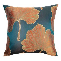 Housse de Coussin Jacquard 40 x 40 cm Motif Feuilles de...