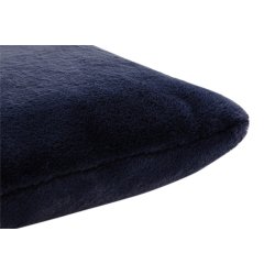 Housse de Coussin 40 x 40 cm Toucher Doux Bleu Marine