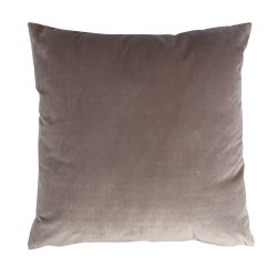 Housse de Coussin 50 x 50 cm Velours de Soie Uni Taupe