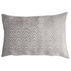 Housse de Coussin 40 x 60 cm Jacquard Texturé Gris