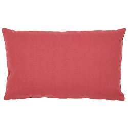 Housse de Coussin 100% Coton 30 x 50 cm Uni Rouge