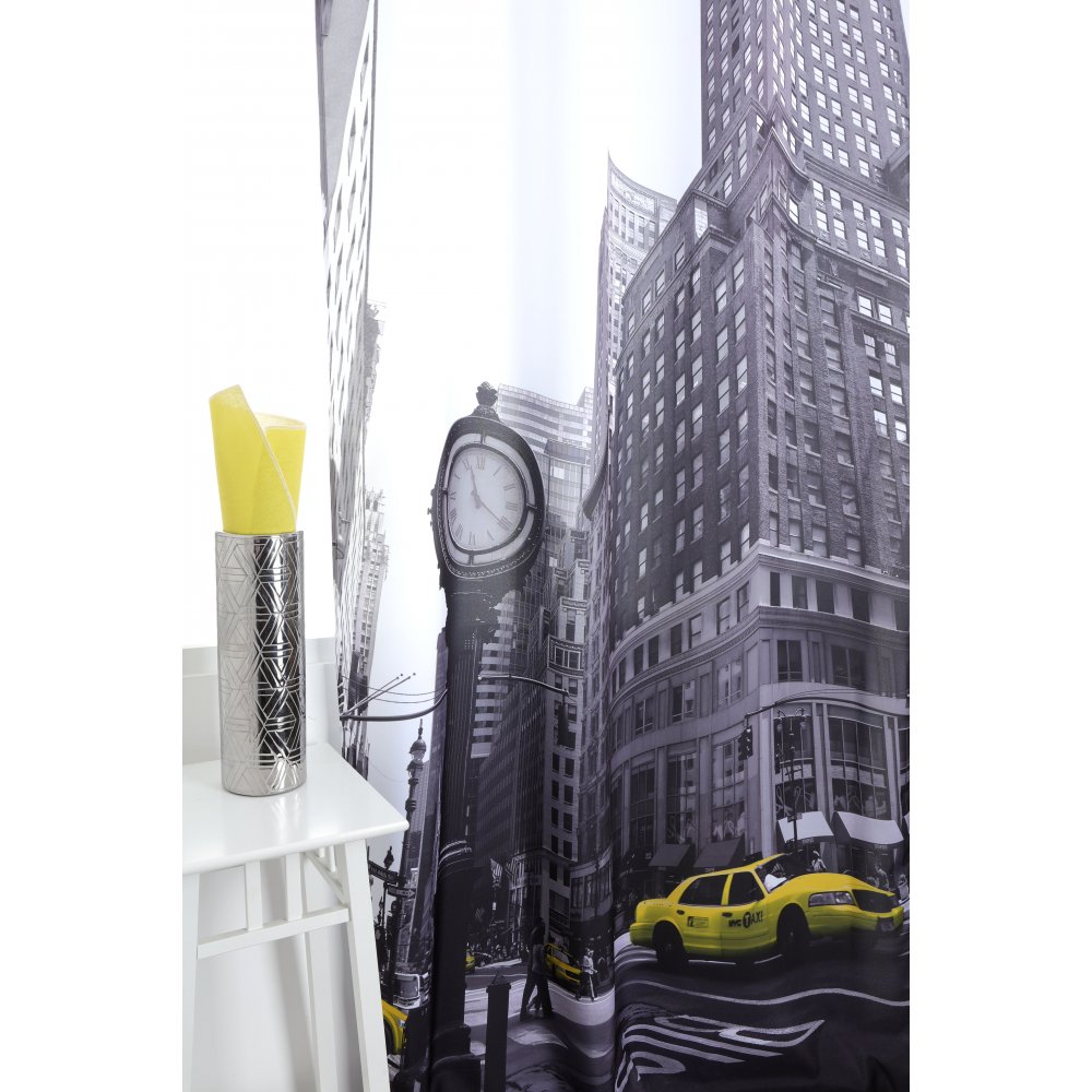 style américain Rideau Dimensions : 140 x 280 cm Prêt à lemploi Motif Taxi de New York
